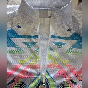 Lucky in Love Vibrant Aztec  Patterned Zip-Up Sleeveless Tank